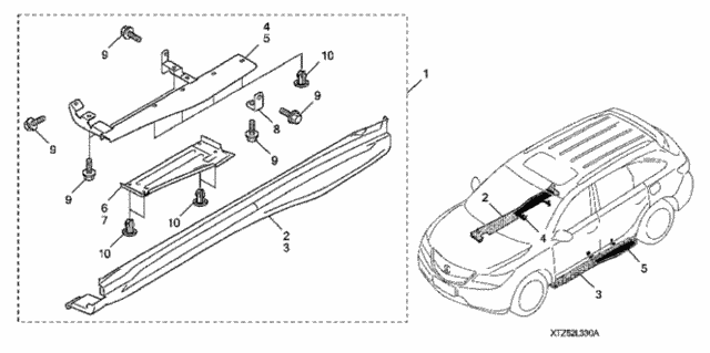 Running Board, Rear Step for 2014 Acura MDX #0