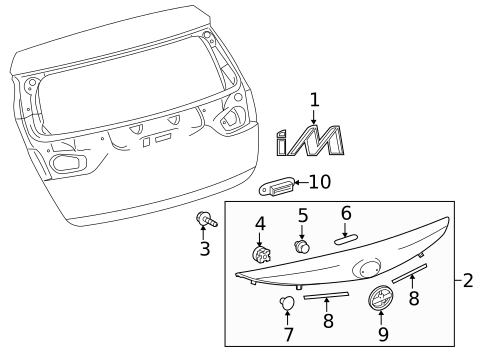 Liftgate for 2016 Scion iM #1