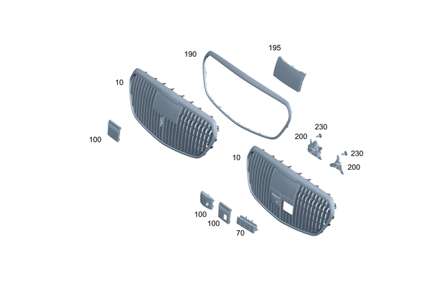 2238881100 - : Radiator Shell Frame for Mercedes-Benz Image