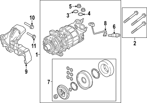 Condenser, Compressor & Lines for 2023 Volvo V90 Cross Country #1