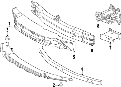 Bumper & Components - Front for 2024 Lexus RZ300e #1