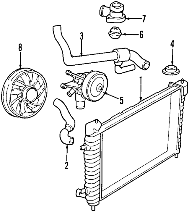 KM3036 - Cooling System: Upper Hose for Ford: Taurus | Mercury: Sable Image