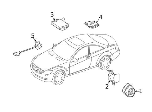 Anti-Theft Components for 2012 Mercedes-Benz CL600 #0