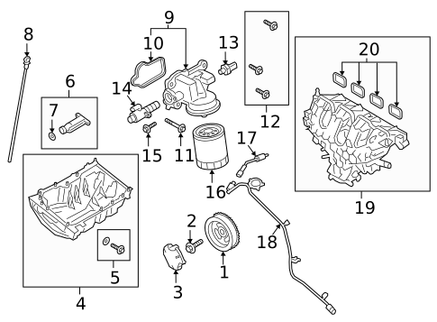 Cylinder Block Components for 2020 Lincoln Nautilus #0