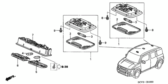 Interior Light for 2005 Honda Element #0