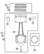 68030896AC - 8.4L Gas; Engine: Engine Piston Pin &amp; Rod Package, Right for Mopar Image