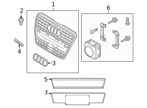 Grille & Components for 2013 Audi Q7 #0