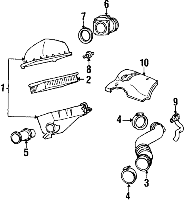 F6AZ9600AA - : Air Cleaner Assembly for Ford Image