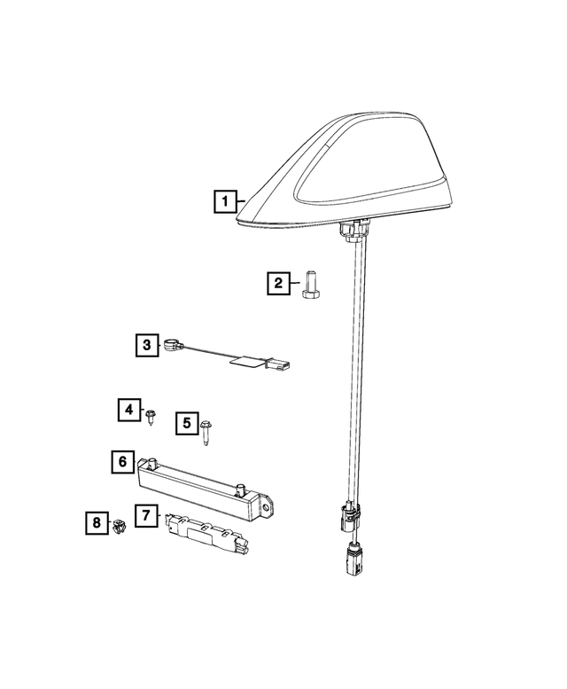 5XT13NRVAA - Electrical: Base Cable And Bracket Antenna for Mopar Image image