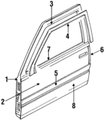3536553 - Body: Door Shell for Buick: Riviera Image