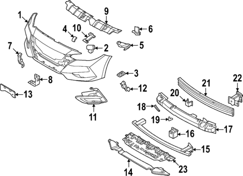Bumper & Components - Front for 2023 Nissan Sentra #0