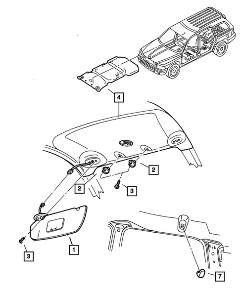 Headliners and Visors - Assist Straps for 2002 Dodge Durango #0