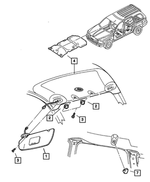 5GP16TL2AE - : W/mirror Visor, Right for Mopar Image
