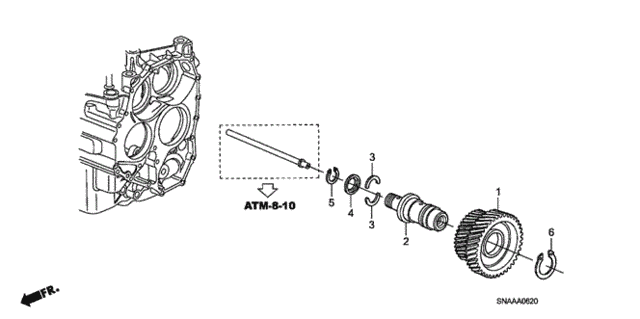 AT Idle Shaft for 2009 Honda Civic #0