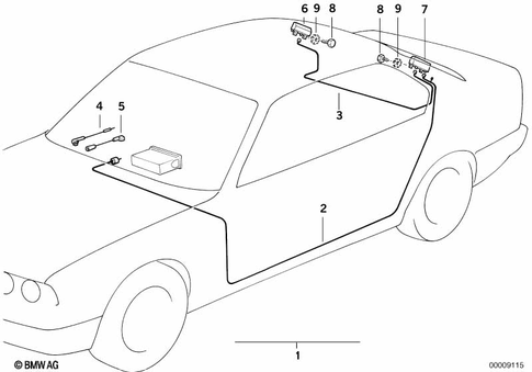 Single Parts Antenna for 1992 BMW 740i #0