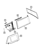 5VP84FX9AL - Body Sheet Metal Except Doors: Tailgate Window for Mopar Image