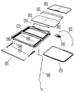 1NE65BD1AA - Body Sheet Metal Except Doors: Sunroof Sunshade for Dodge: Ram 1500, Ram 2500, Ram 3500 | Ram: 1500, 2500, 3500 Image
