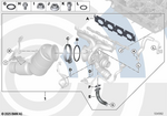11655A263E9 - Engine: Installation Kit Exhaust Turbocharger for BMW Image