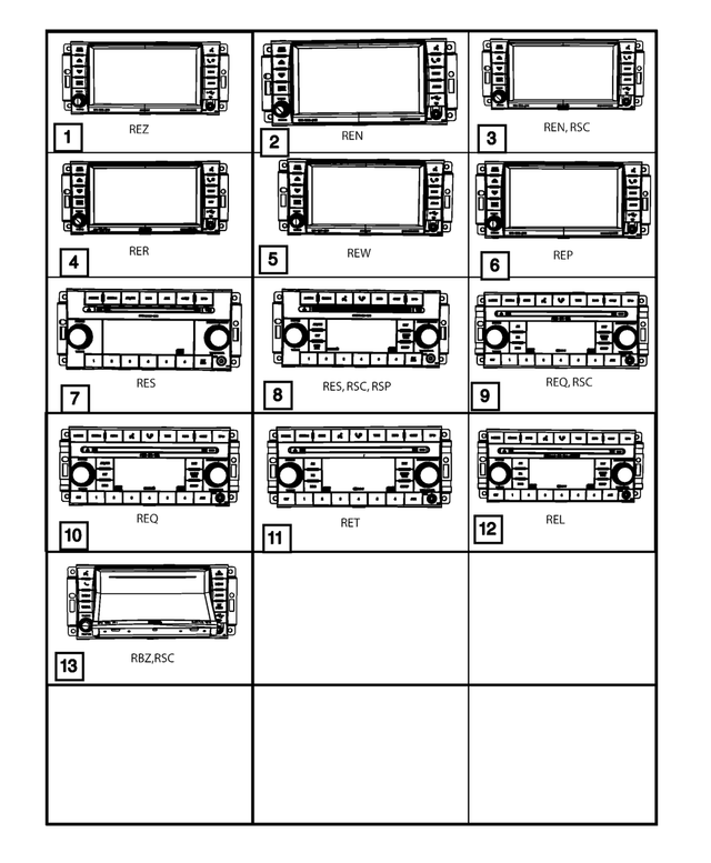 5064953AK - : Mw/FM/6 DVD Radio for Mopar Image