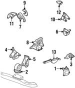 F7RZ6068BA - Engine: Trans Mount for Ford Image