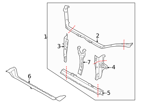 Radiator Support for 2010 Subaru Impreza #0