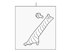 622100E040B0 - Body: Windshield Pillar Trim for Toyota Image