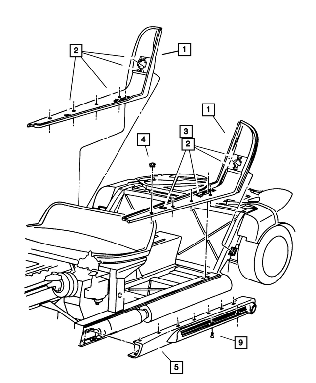 4848839AA - Body Sheet Metal Except Doors: Door Surround Panel, Left for Mopar Image image