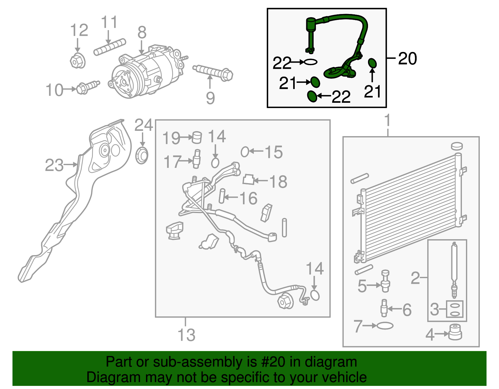 Acdelco 15-34502 Air Conditioning Manifold Front Hose Assembly