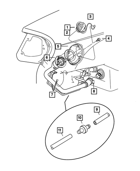 Fuel Tank Filler Tube for 2001 Dodge Neon #0