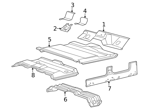 Floor & Rails for 2002 Ford Excursion #0