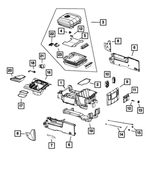 68398369AA - : Floor Console Mat for Mopar Image
