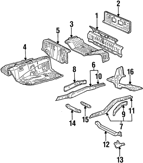 Rear Body Panel for 1987 Toyota MR2 #0