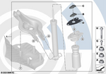 33522467121 - Value Parts&amp;Packages Service and Repair: Attachment Set Spring Strut, Rear for BMW: 228i, 228iX, 230i, 230iX, 320i, 320iX, 328d, 328dX, 328i, 328iX, 330e, 330i, 330iX, 335i, 335iX, 340i, 340iX, 428i, 428iX, 430i, 430iX, 435i, 435iX, 440i, 440iX, Hybrid 3, M235i, M235iX, M240i, M240iX Image image