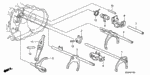 24200PYZ000 - Transmission - Manual: FORK, GEARSHIFT (5-6) for Honda Image