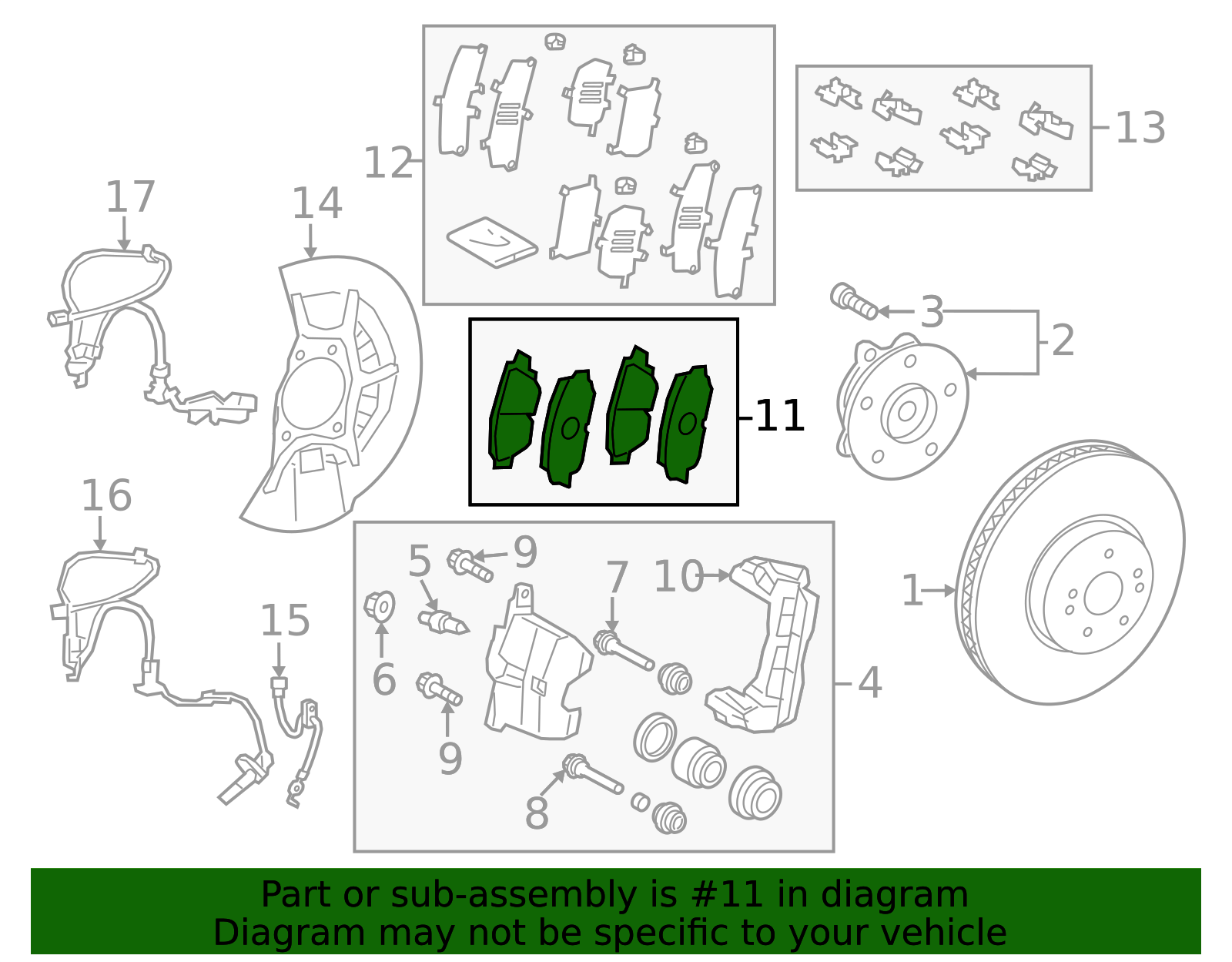 2023-2026 Toyota Disc Brake Pad Set 04465-78010 | Toyota Parts Express