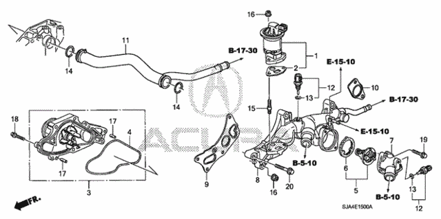 Water Pump (1) for 2007 Acura RL #0