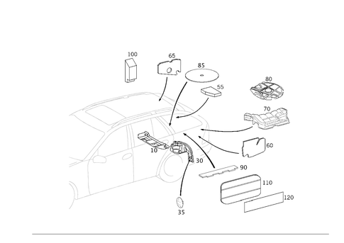 Insulation in Luggage Compartment and Rear End Pillar for 2001 Mercedes-Benz C240 #0