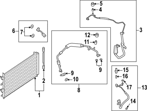 Condenser, Compressor & Lines for 2023 Ford Maverick #0