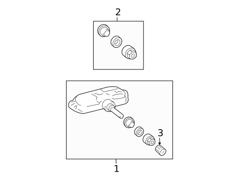 Tire Pressure Monitor Components for 2005 Lexus LX470 #0