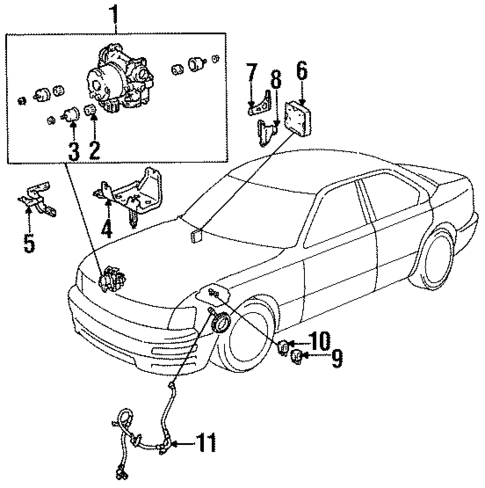 ABS Components for 1998 Lexus LS400 #0