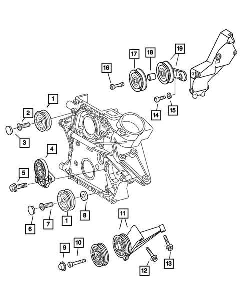Pulleys and Related Parts for 2004 Dodge Sprinter 3500 #0