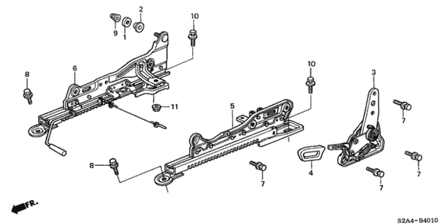 Seat Components (L.) for 2001 Honda S2000 #0
