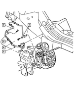 52128093AB - Service Brakes: Brake Hose, Left for Mopar Image