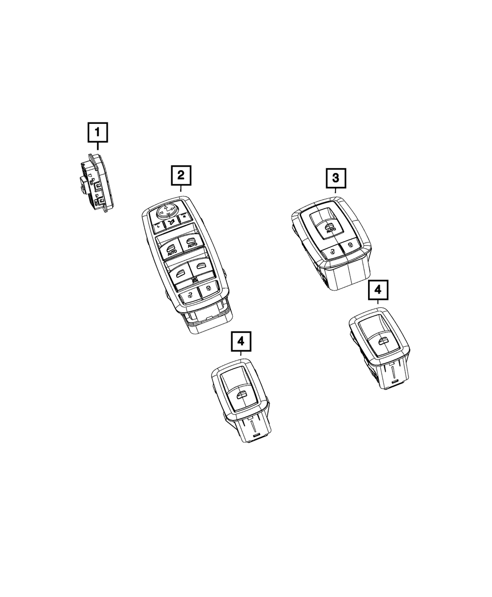 Front Door Switch And Bezel - Mopar (68320751AA)