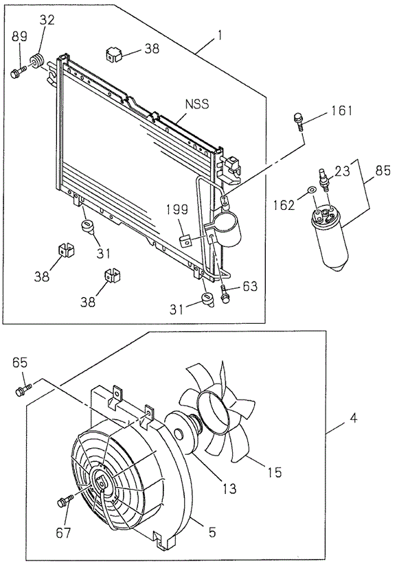 A/C Condenser (FR:9808) for 2002 Honda Passport #0