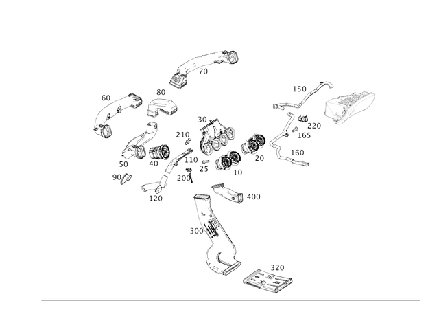 2138303601 - Heating and Ventilation: Air Duct for Mercedes-Benz: AMG GT 43, AMG GT 53, AMG GT 63, AMG GT 63 S, AMG GT 63 S E Performance, CLS450, CLS53 AMG, E300, E350, E400, E43 AMG, E450, E53 AMG, E63 AMG S Image image