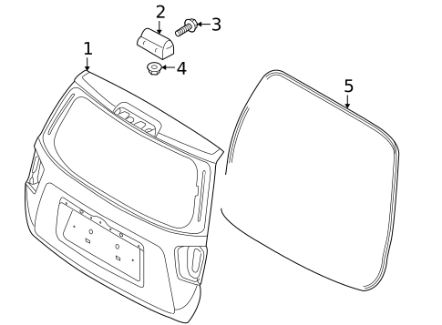 Gate & Hardware for 2009 Kia Borrego #0