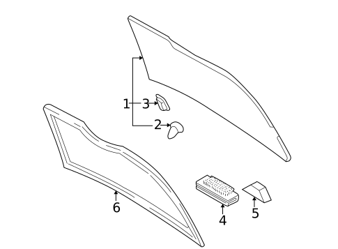 Glass - Lift Gate for 2000 Mazda MPV #0