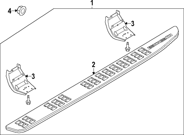 LC3Z16451AA - Unclassified: Running Board for Ford: F-250 Super Duty, F-350 Super Duty Image