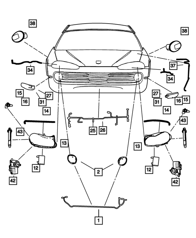 4760632AB - Electrical: Fog Lamp Wiring for Mopar Image
